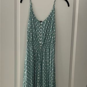 Long maxi polka dot dress